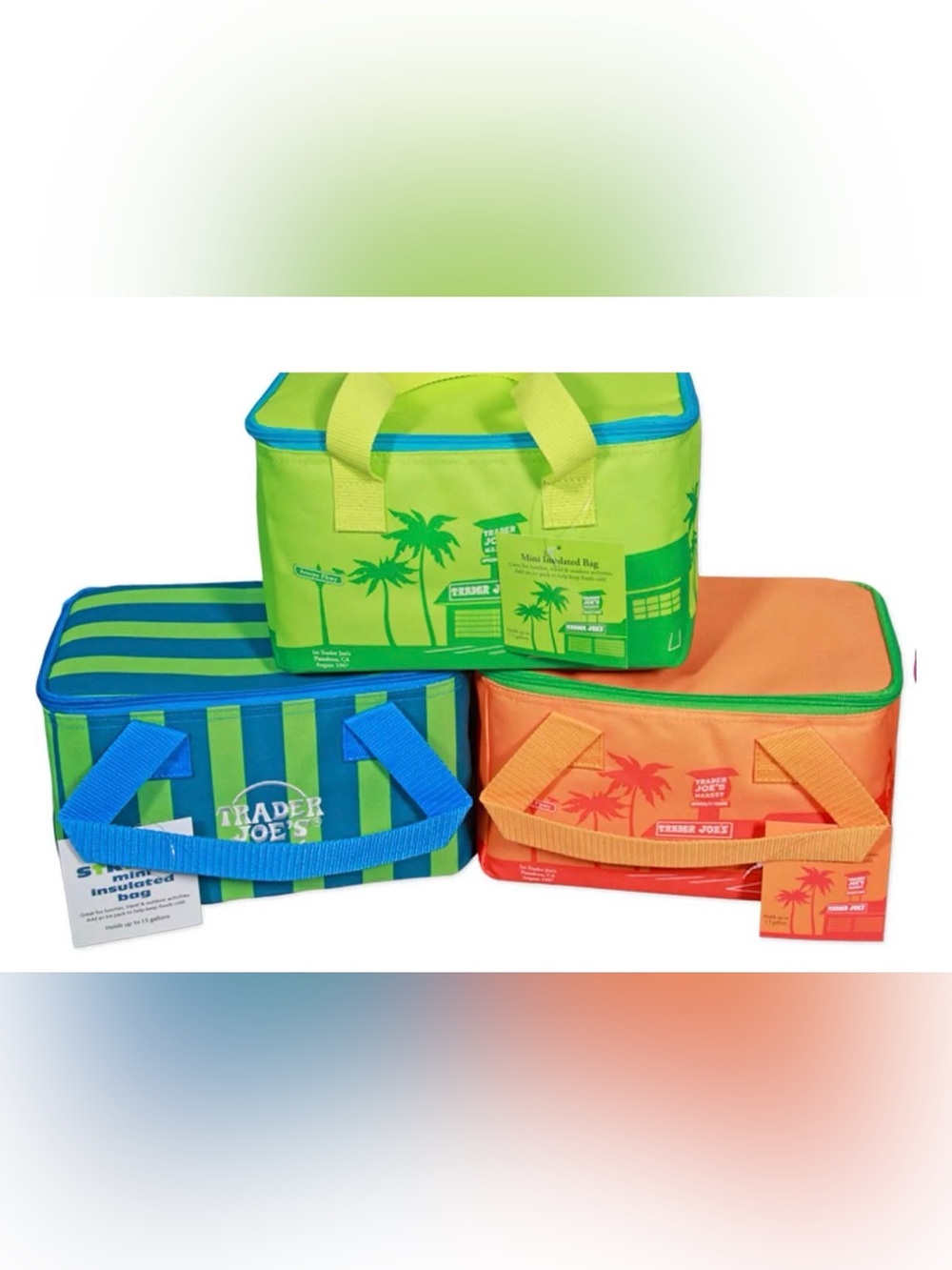 Trader Joe's Green Insulated Tote Bag